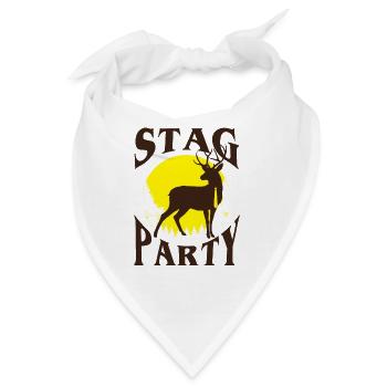 Stag Party JGA - Junggesellenabschied - Geschenk - Bandana - Weiß - Vorne