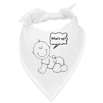 Baby What's Up? Shirts and more ⓝDesigned by NaKos - Bandana - Weiß - Vorne