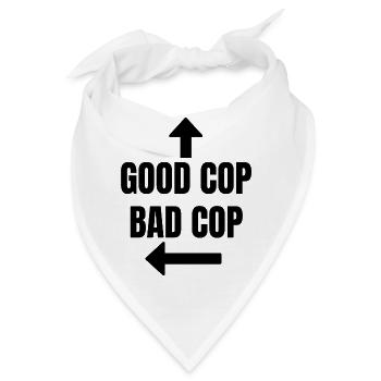 Good Cop Bad Cop Spaß Polizei Fun - Bandana - Weiß - Vorne