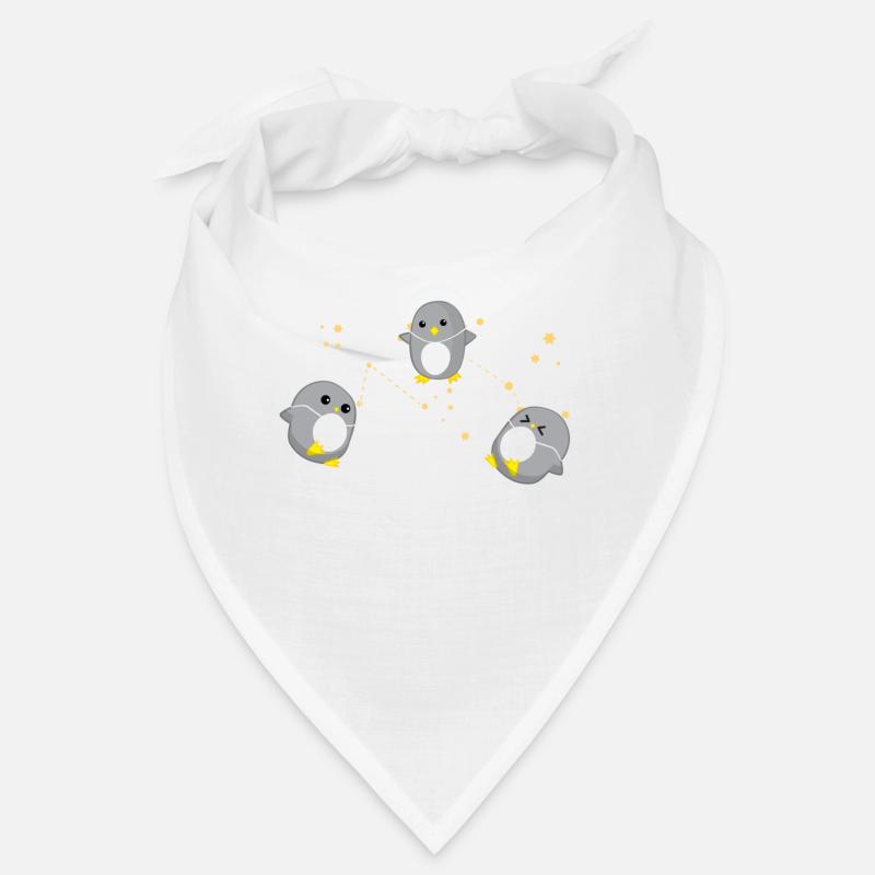Pinguin - Weltall - Geschenk - Süß - Pinguine - Bandana - Weiß