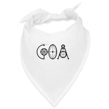 Goa - Musik Festival psychedelisch Geschenk Shirt - Bandana - Weiß - Vorne
