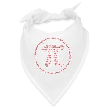 Pi - Pi Day - rot - Bandana - Weiß - Vorne