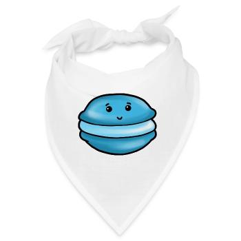 Kawaii Makronen-Cute Makronen Französisch Cookie - Bandana - Weiß - Vorne