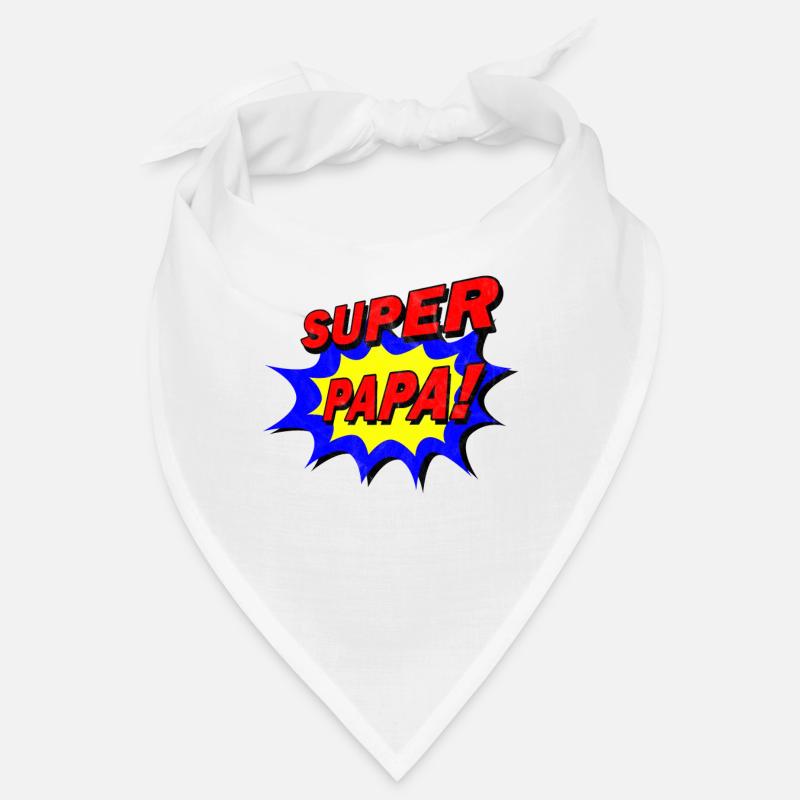 Super Papa Held Comic Vatertags Geschenk Bandana