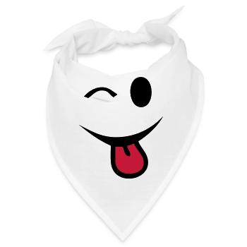 Smiley Augen funkelten Augen language1 - Bandana - Weiß - Vorne