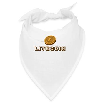 Litecoin Bitcoin Kryptowährung Krypto Geschenk - Bandana - Weiß - Vorne
