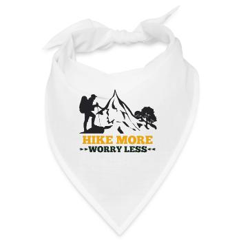 wandern, Wanderung, Freizeitspaß, Hobby, Berg - Bandana - Weiß - Vorne