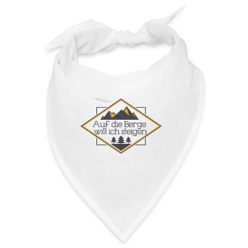 wandern, Wanderung, Freizeitspaß, Hobby, Berg - Bandana - Weiß - Vorne