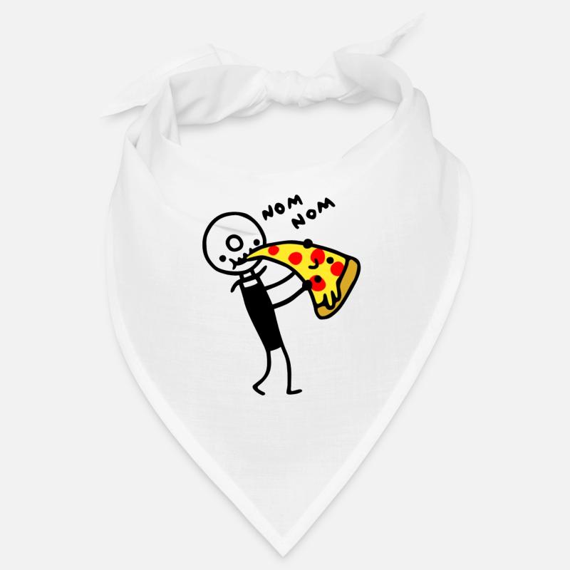 Pizzaschneider isst Pizza Bandana
