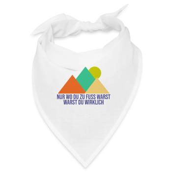 wandern, Wanderung, Freizeitspaß, Hobby, Berg - Bandana - Weiß - Vorne