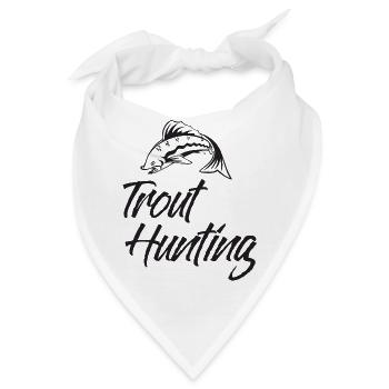 Angler - Angelsport - Forelle - Geschenk - Bandana - Weiß - Vorne