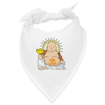 Buddha Buddhismus Siddhartha Gautama Yogi Yoga OM - Bandana - Weiß - Vorne