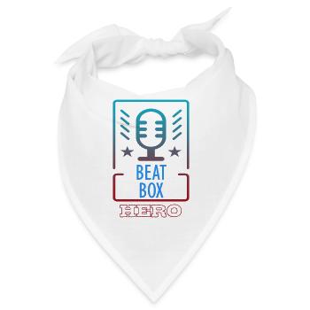 Beatbox Beatboxer Beat Schlag Vocal Rhythmus Herz - Bandana - Weiß - Vorne