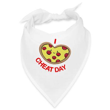 Cheat day Pizza - Bandana - Weiß - Vorne