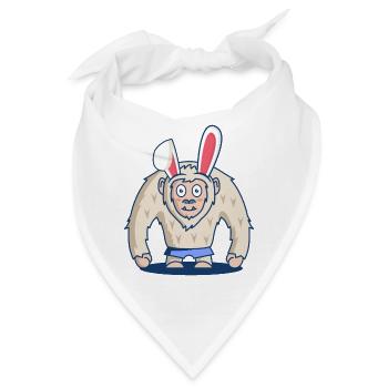 BigFoot Sasquatch Ostern Hase Geschenk T-Shirt - Bandana - Weiß - Vorne