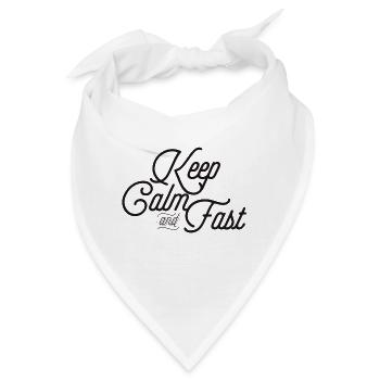 Behalten Sie ruhiges und schnelles Ramadan Islam Muslim Black Gift - Bandana - Weiß - Vorne