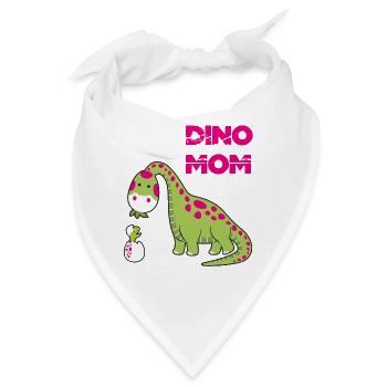 Dino Mutter Muttertag T-Shirt Mutter Tag Tee - Bandana - Weiß - Vorne