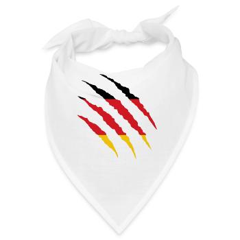 Deutschland WM Fußball Nationalmannschaft Geschenk - Bandana - Weiß - Vorne