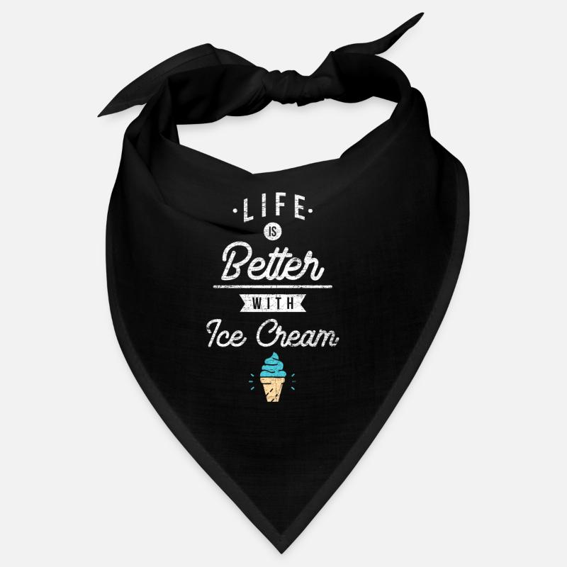 Leben ist besser mit Eiscreme Sommer Urlaub Freund Bandana
