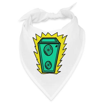 Lautsprecher Grün - Bandana - Weiß - Vorne