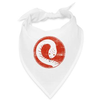 Schlange Tier Haut Leder Geschenk vintage rot - Bandana - Weiß - Vorne