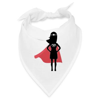 Super Mom Muttertag Mutter Mama Oma Mami Geschenk - Bandana - Weiß - Vorne