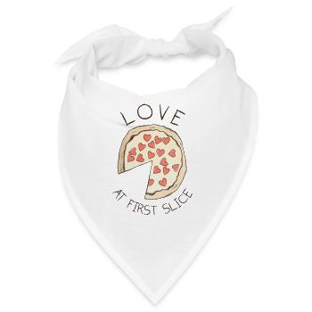 Pizza Love At First Slice - Bandana - Weiß - Vorne