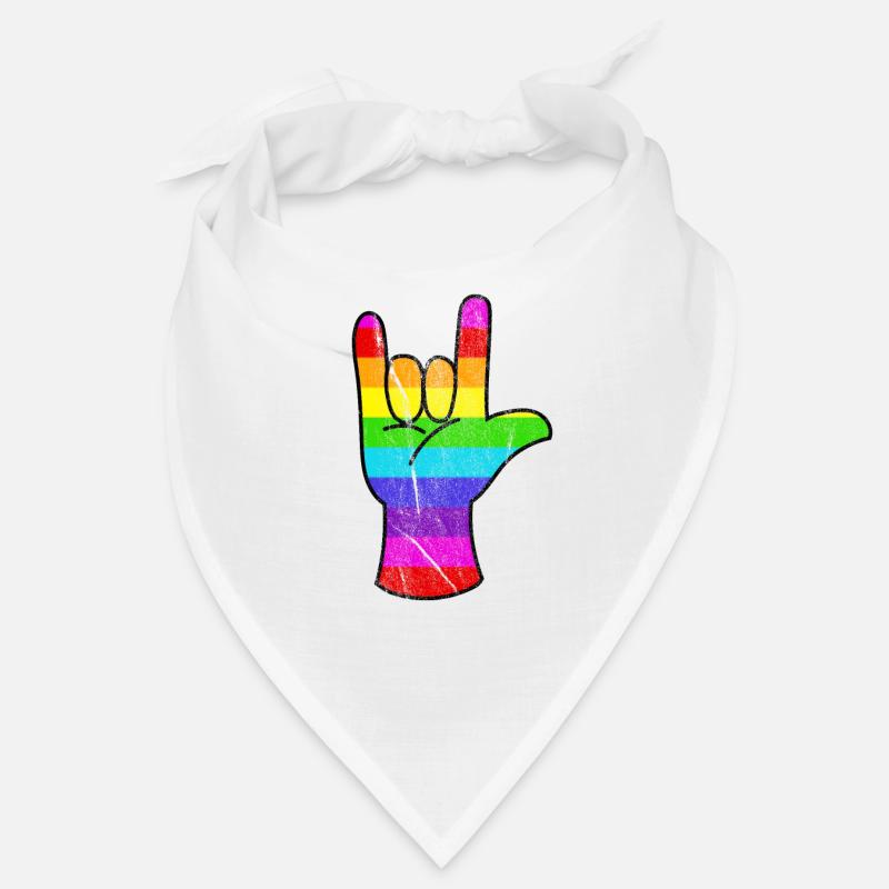 Rainbow Hand Rocking LGBT Pride Bandana