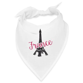 France - Frankreich - Bandana - Weiß - Vorne