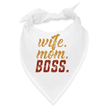 Ehefrau Mom Boss Lady - Bandana - Weiß - Vorne