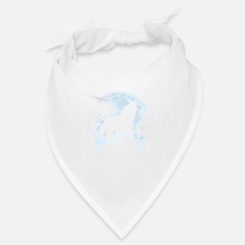 Wolf Silhouette Nebel Wald Geschenk heulen Bandana