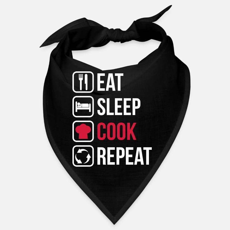 Eat Sleep Cook Repeat Bandana