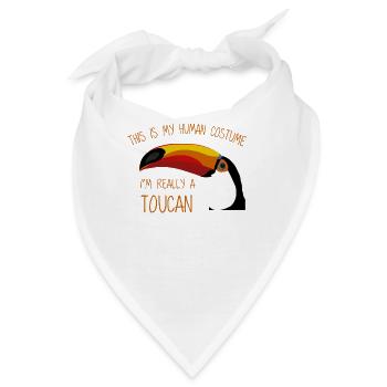 Lustiges süßes Toucan Kostüm Geschenk Überraschung - Bandana - Weiß - Vorne