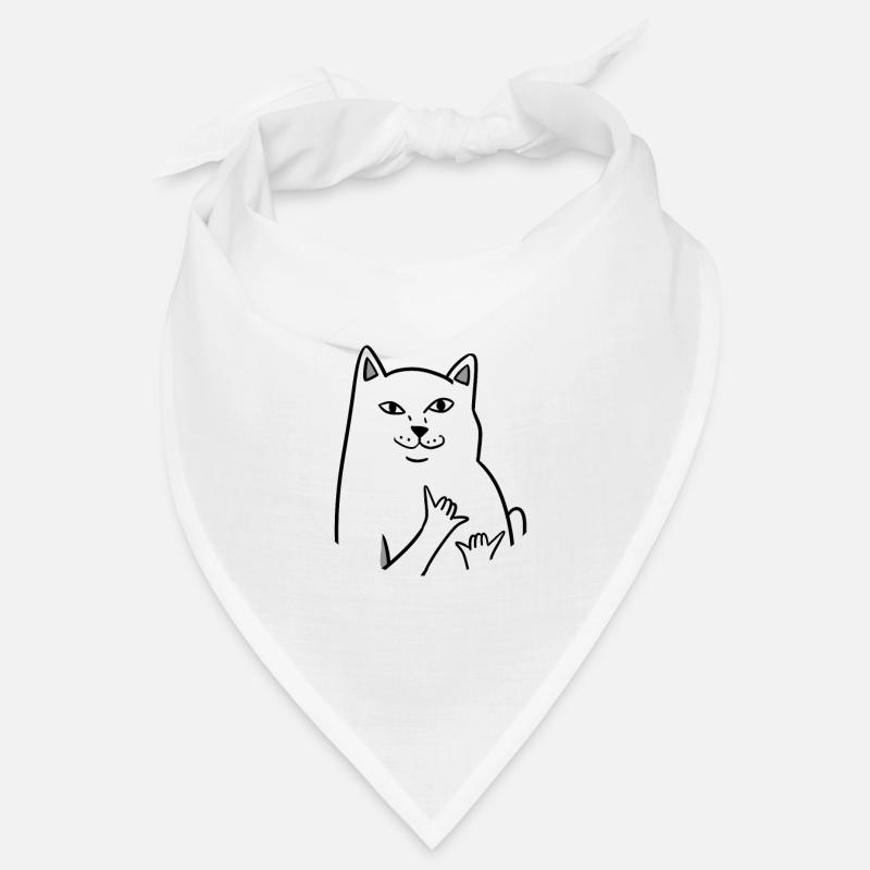 MEME CAT - Shaka - chat - chaton - Bandana - blanc