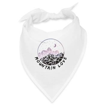 Mountain Love - Berg & Gipfelstürmer Design - Bandana - Weiß - Vorne