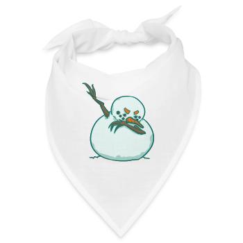DAB Schneemann - Winter - Tanzen - Bandana - Weiß - Vorne