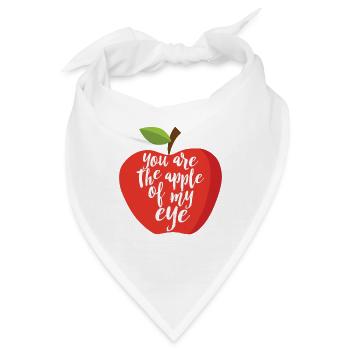 Liebe Apfel Obst AugeSpruch Sprüche Geschenk Idee - Bandana - Weiß - Vorne