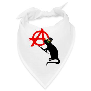 punk rock rat - Bandana - Weiß - Vorne