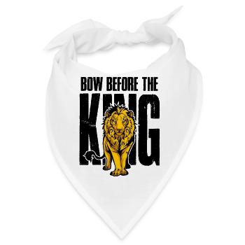 Lion Bow Before the King Löwe geschenk - Bandana - Weiß - Vorne