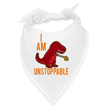T-Rex Ich bin nicht zu stoppen Lustig - Bandana - Weiß - Vorne