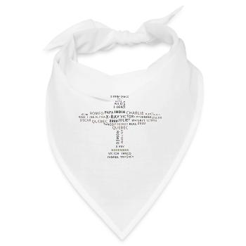 Nato Alphabet, Flugzeug. Tolle Geschenkidee. - Bandana - Weiß - Vorne