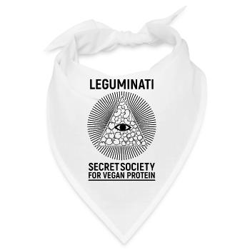 Leguminati vegan Protein Veganismus Illuminati - Bandana - Weiß - Vorne