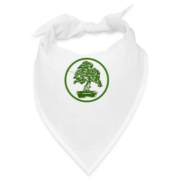 Bonsai Grün Zen Japan Japanische Kunst Baum - Bandana - Weiß - Vorne