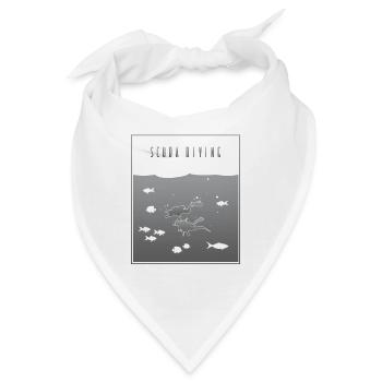 Scuba Diving Grey - Bandana - Weiß - Vorne