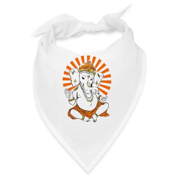 budda elefant Ganesha Yoga om Gott Namaste indien - Bandana - Weiß - Vorne