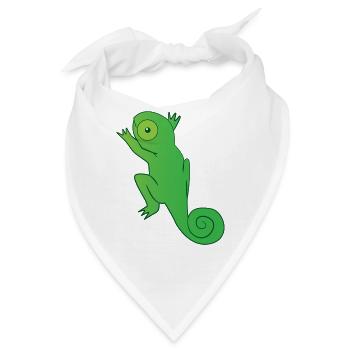 Reptil - Chamäleon - Chamäleons - Geschenk - Bandana - Weiß - Vorne