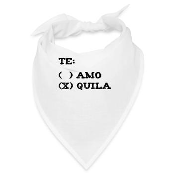 Tequila Te Amo Te Quiero / Geschenk Idee - Bandana - Weiß - Vorne