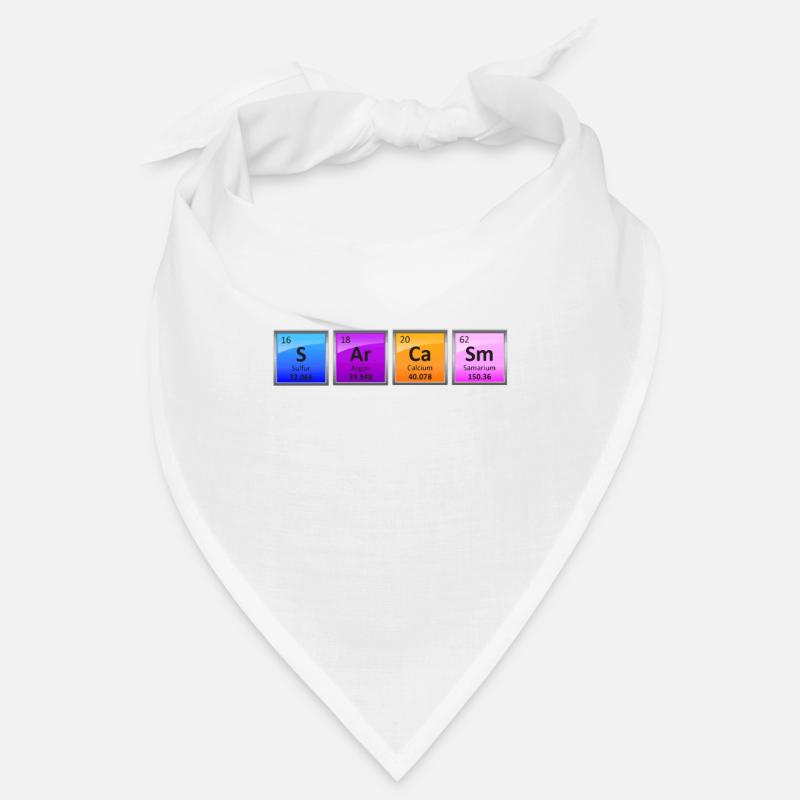 Sarcasme - Éléments de la chimie de l'humour Nerd drôle - Bandana - blanc