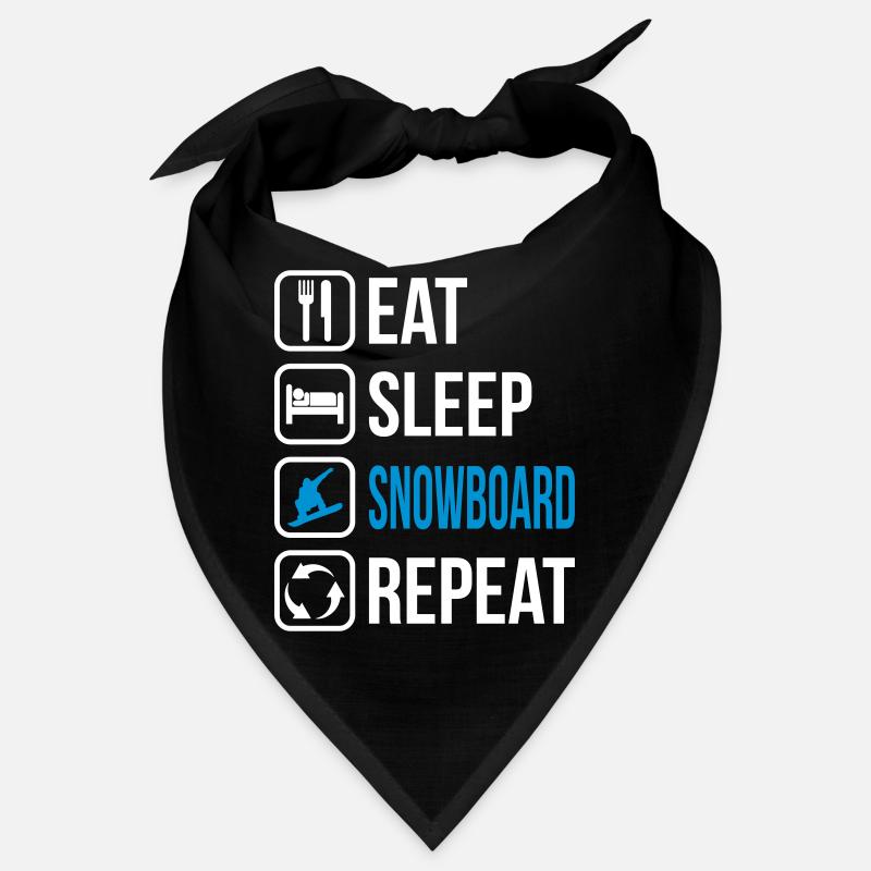 Eat Sleep Snowboard Repeat Bandana