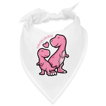 Mamasaurus - lustige Dinosaurier-Grafik - Bandana - Weiß - Vorne